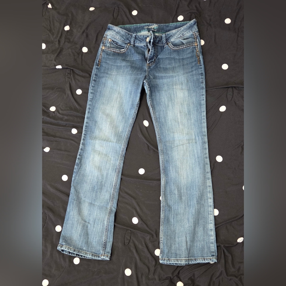 Wrangler Blue Boot Cut Jeans Faded Wash